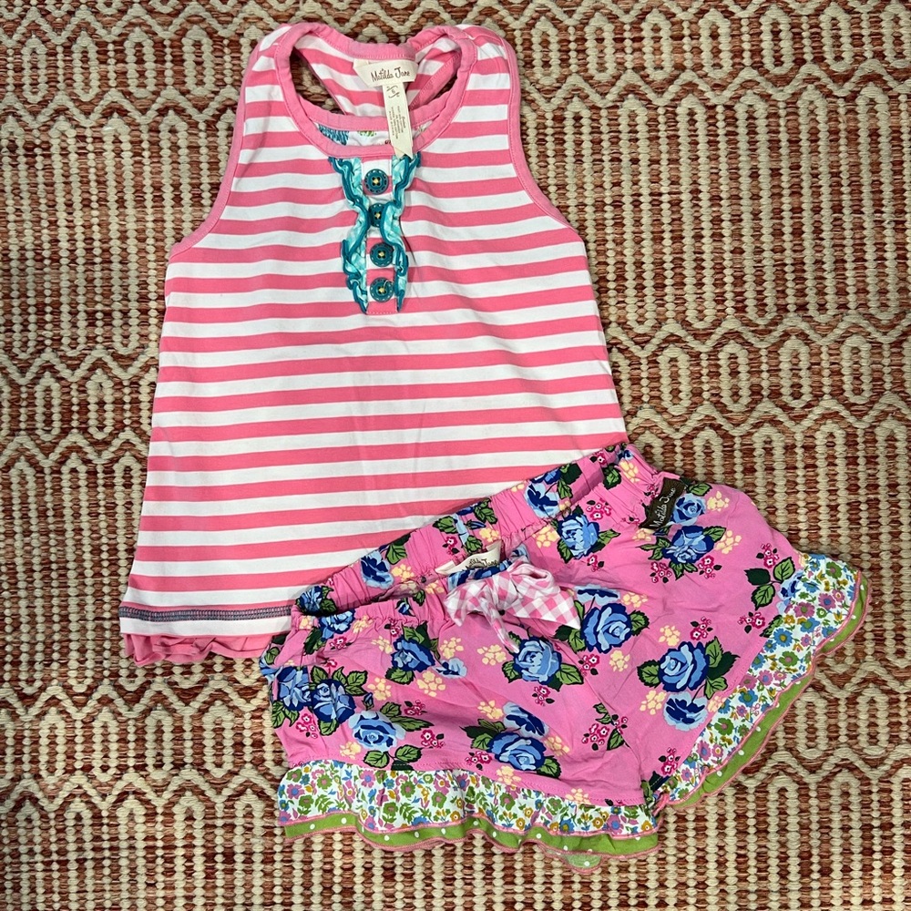 Matilda Jane tank and shorts set, kids size 6